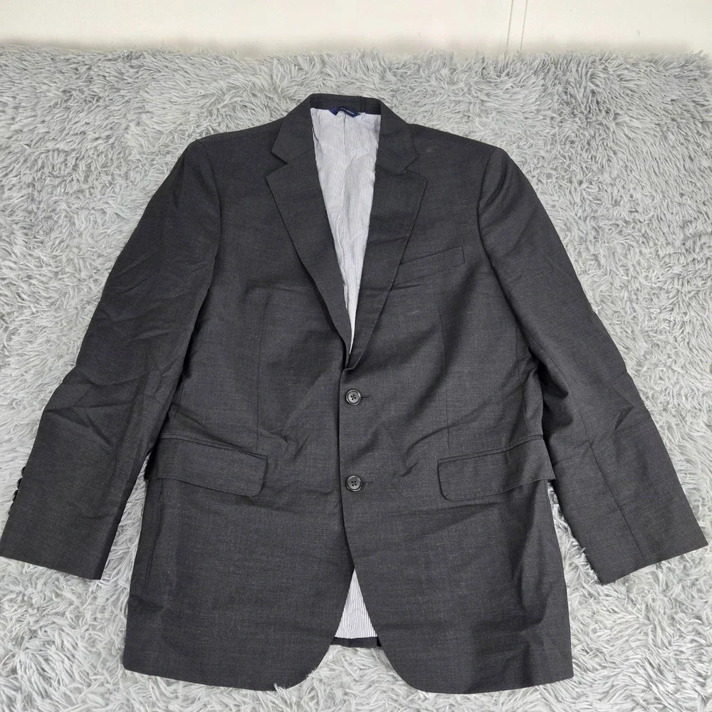 Brooks Brothers Blazer Men 42R Charcoal Grey Explorer Madison Fit Excellent Wool